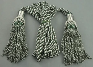 bagpipe drone cords green and white