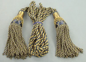 bagpipe drone cords navy blue and gold