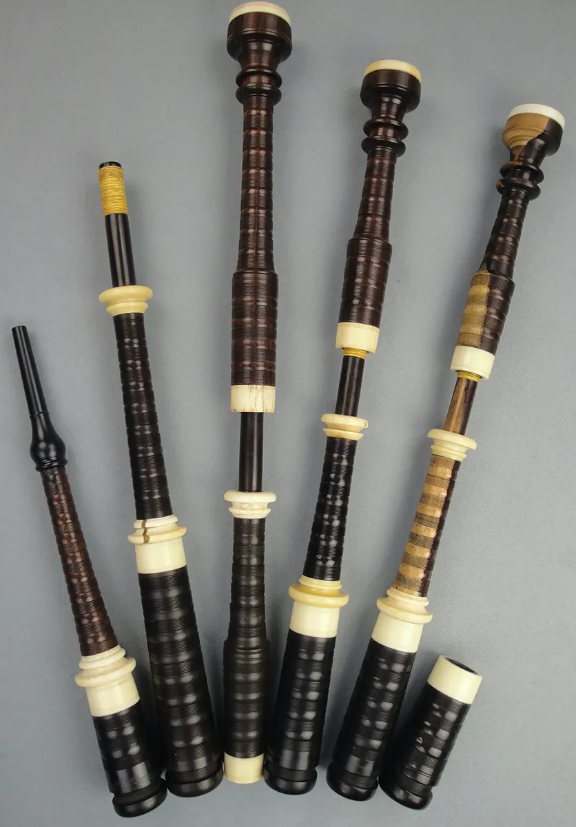 Alexander or J&r Glen Circa 1860, Cocuswood Drones, Bone, Ivory, Imitation Ivory