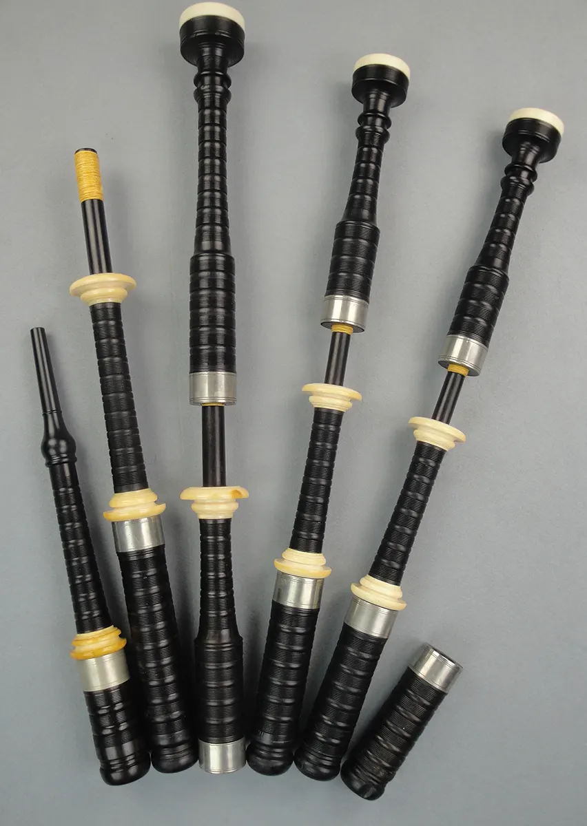 Center, Circa 1900, Blackwood, Ivory, Nickel