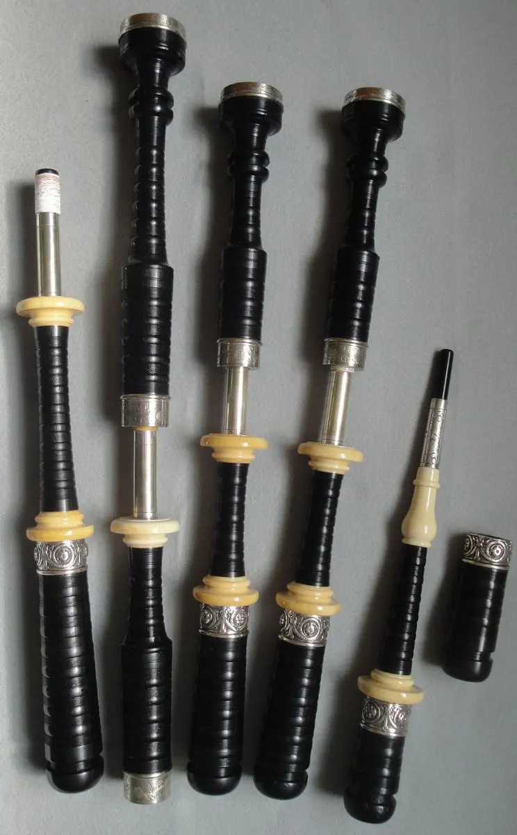 Circa 1880s Henderson, Ebony, Ivory, Engraved German Silver