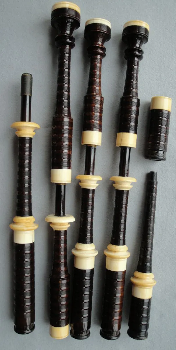 Circa 1890s David Glen, Cocuswood, Full Ivory, Brass Slides, Stamped