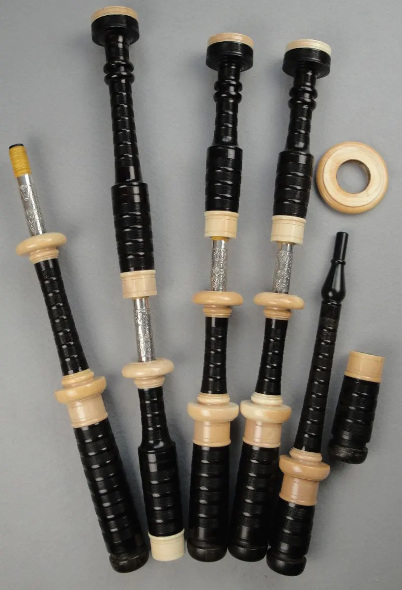 Circa 1949 Robertsons, Full Ivory, Engraved Silver Slides