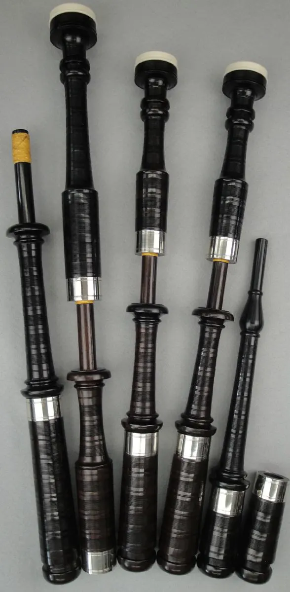 Henderson, Circa 1905, Cocuswood and Ebony, Nickel Ferrules, New Artificial Ivory Caps