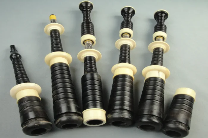 Henry Starck, Circa 1930s, Engraved Silver Slides, Ivory
