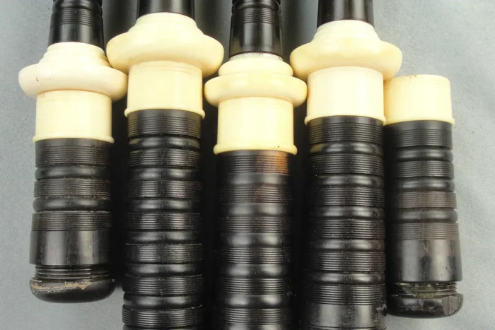 Henry Starck, Circa 1930s, Engraved Silver Slides, Ivory
