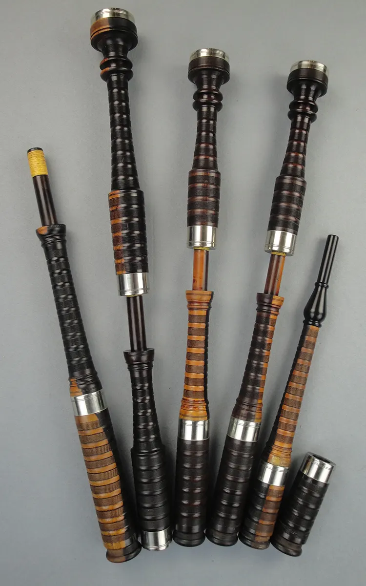 J & R Glen, Circa 1900, Cocuswood, Nickel Ferrules and Rings