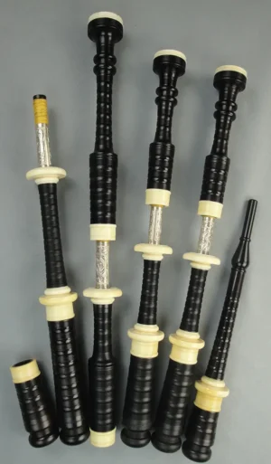 Lawrie, Circa 1930s, Ivory, Engraved Silver Slides