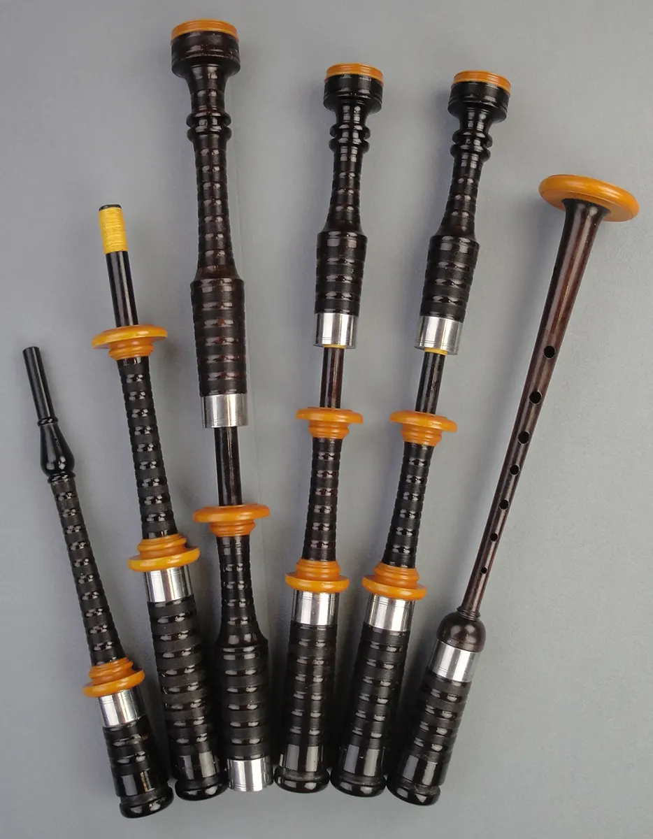 R. Gillanders & Son, Circa 1970, Blackwood, Mounted in Nickel, Imitation Ivory