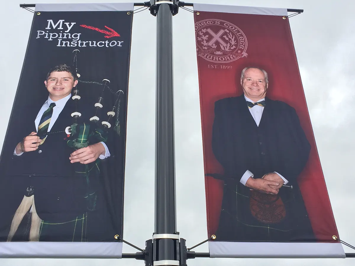 St Andrews banner my piping teacher