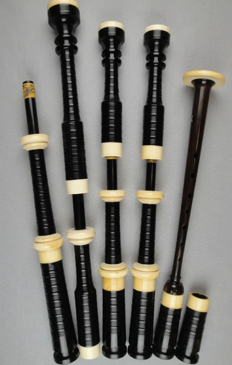 Stamped William Ross (queen’s Piper), in Ebony, Full Ivory, Brass Inserts