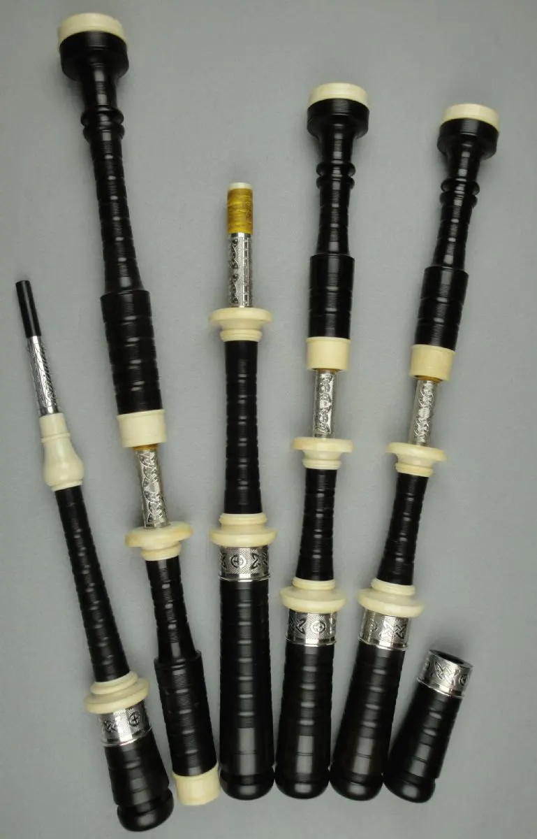 Wm. Sinclair & Son, Circa 1960, Ivory Mounted with Engraved Silver Slides, Stock Ferrules