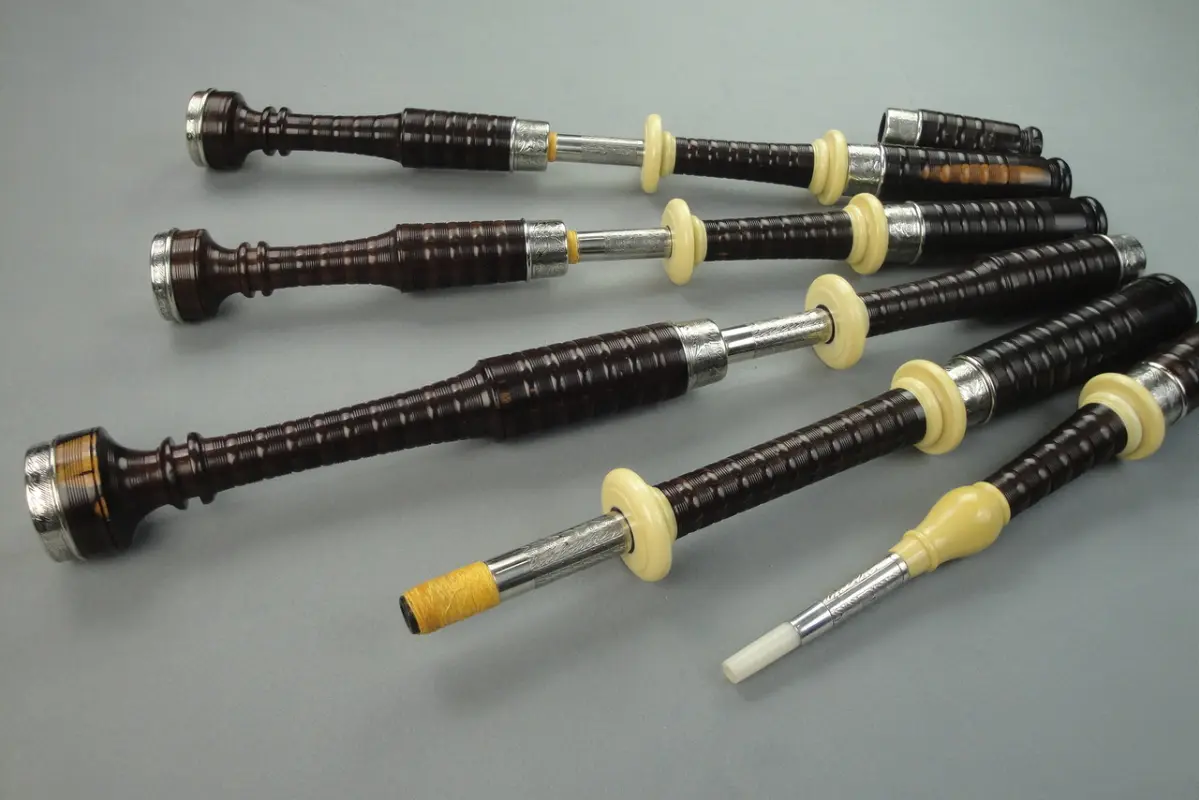 J&R Glen, Circa 1940, Cocuswood, Engraved Nickel, Ivory
